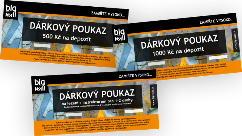 Vyberte si z našich dárkových voucherů