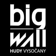 Logo BIG-WALL. Bílý text na černém čtverci.